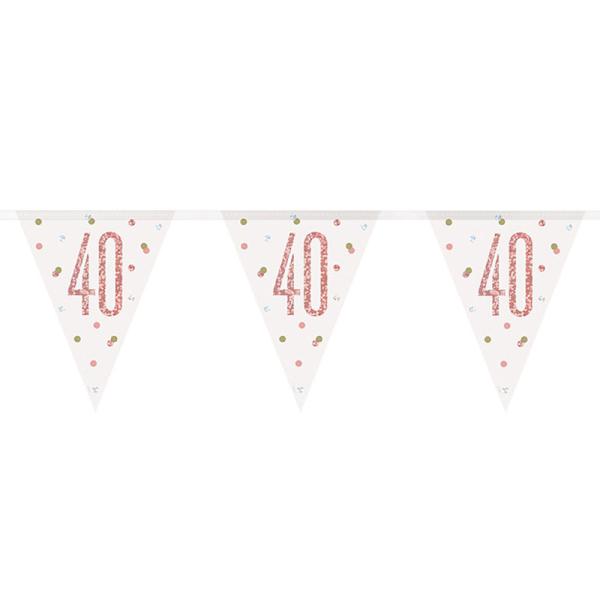 Lippuviirinauha 40 Vuotta Valkoinen & Ruusukulta