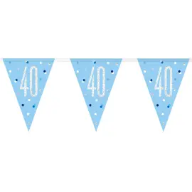 Lippuviirinauha 40 Vuotta Sininen & Hopea