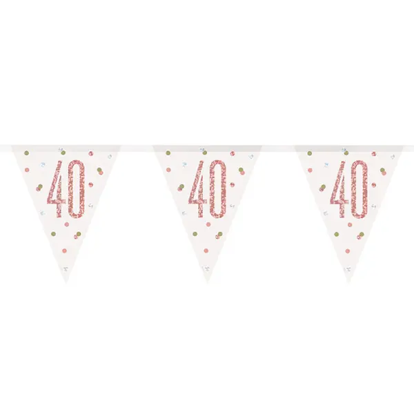 Lippuviirinauha 40 Vuotta Valkoinen & Ruusukulta
