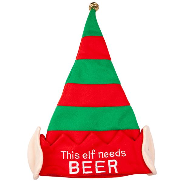 Tonttulakki Korvilla This Elf Needs Beer