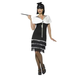 Flapper-mekko Naamiaisasu Huivilla