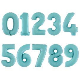 Numeroilmapallo Pastellinsininen 66 cm