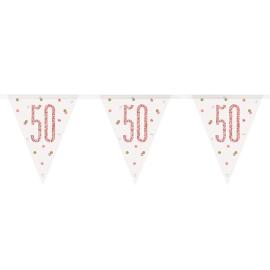 Lippuviirinauha 50 Vuotta Valkoinen & Ruusukulta