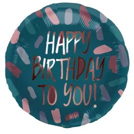 Folioilmapallo Pyöreä Happy Birthday to You