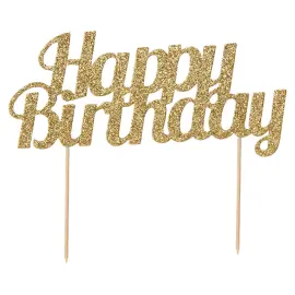 Kimalteleva Kakunkoriste Happy Birthday Kulta