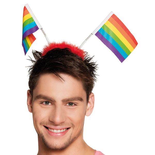 Pride-hiuspanta Sateenkaarilipuilla