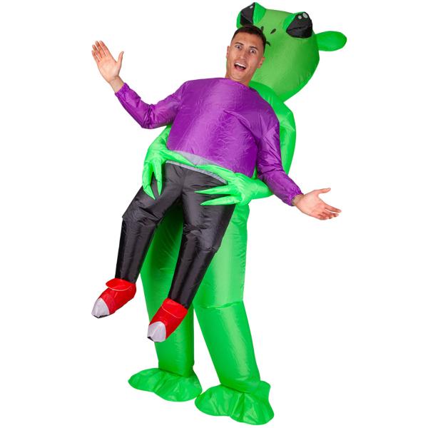 Puhallettava Carry Me Alien Naamiaisasu