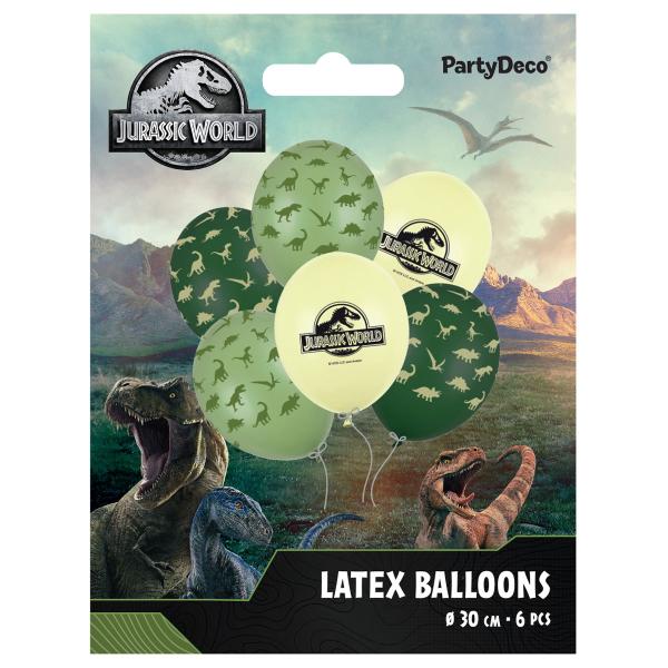 Jurassic World Lateksi-ilmapallot 30 cm 6 kpl