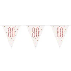 Lippuviirinauhanauha 80 Vuotta Valkoinen & Ruusukulta