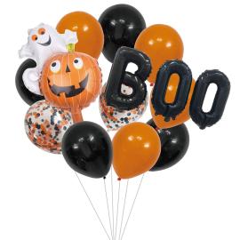 Ilmapallosetti Halloween BOO Oranssi/Musta