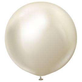Premium Jätti Lateksi-ilmapallot Chrome White