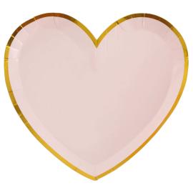 Sydämenmuotoiset Lautaset BB Vaaleanpunainen