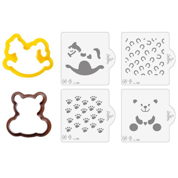 Karhu/Keinuhevonen Keksimuotit/Leivontamallit 6-kpl