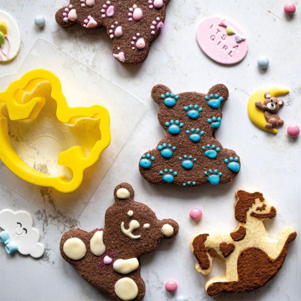 Karhu/Keinuhevonen Keksimuotit/Leivontamallit 6-kpl