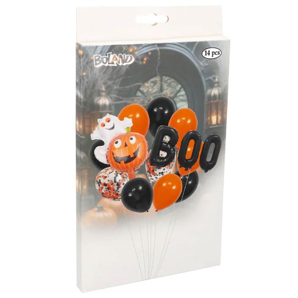 Ilmapallosetti Halloween BOO Oranssi/Musta