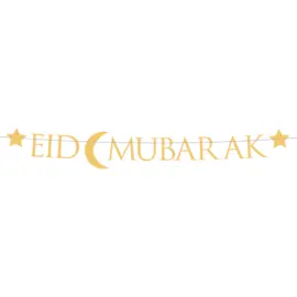 Eid Mubarak Kirjainnauha Kulta