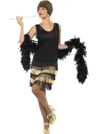 20-luvun Flapper-mekko Naamiaisasu