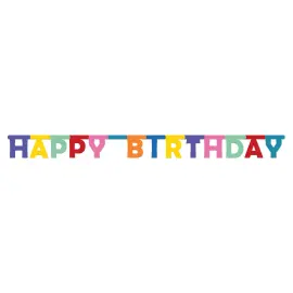 Happy Birthday Värikäs Kirjainnauha