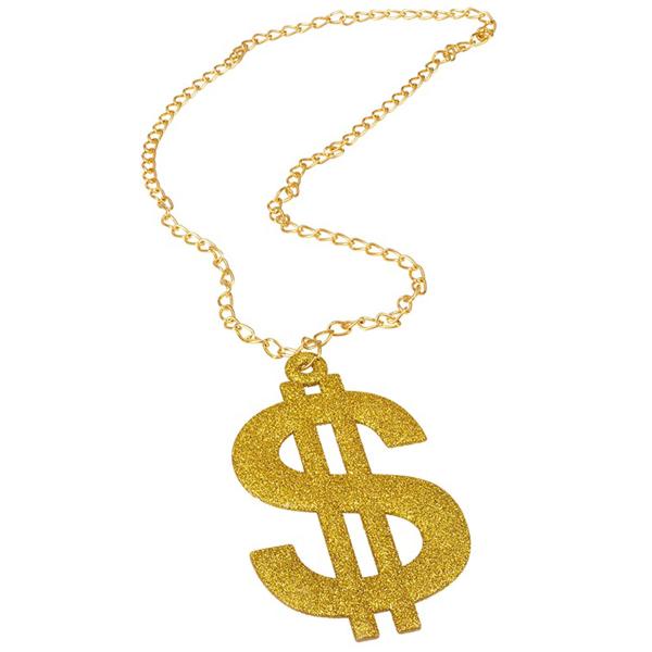 Kaulakoru Kimaltelevalla Dollarimerkillä Kulta