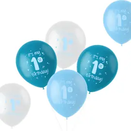 Lateksi-ilmapallot 1st Birthday Sininen