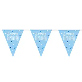 Happy Birthday Lippuviirinauha Sininen & Hopea