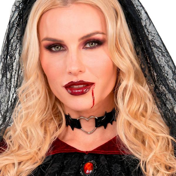 Choker Sydämellä ja Lepakonsiivillä Musta