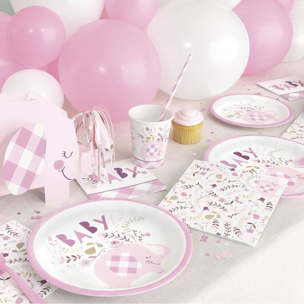 Pahvimukit Pinkki Elefantti 27cl 8 kpl