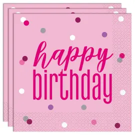 Happy Birthday Lautasliinat Vaaleanpunainen