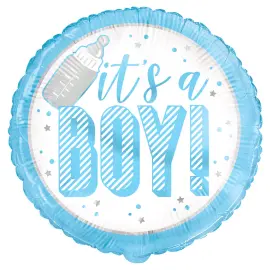 It's a Boy Foliopallo Sininen & Valkoinen