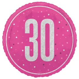 Py&ouml;re&auml; Folioilmapallo Numerolla 30 Cerise 45,7 cm