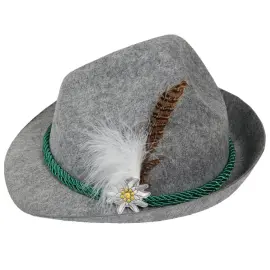 Oktoberfest Deluxe Tirolilaishatt Harmaa