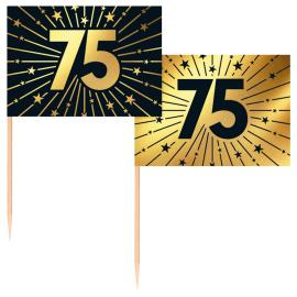 Cocktailtikut 75 vuotta Kulta/Musta 50 kpl