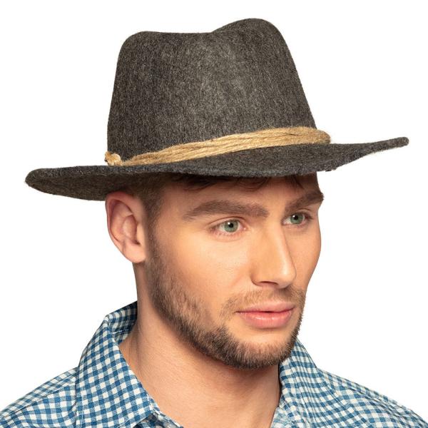 Harmaa Oktoberfest-hattu Deluxe