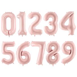 Numeroilmapallo Pastellipinkki 1