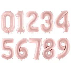 Numeroilmapallo Pastellipinkki