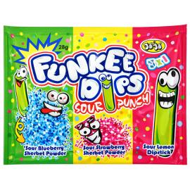 3 yhdess&auml; Karkkitikku Hapan Jauheineen 28 g