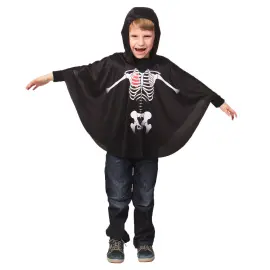 Luuranko Poncho Lapset Musta 5-9 vuotta
