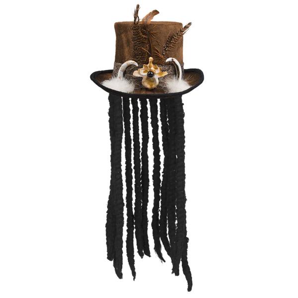 Korkea Hattu Voodoo Hiuksilla Ruskea