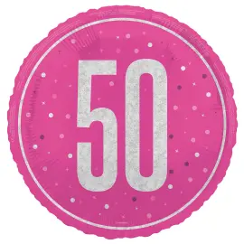 Py&ouml;re&auml; Folioilmapallo Numerolla 50 Cerise 45,7 cm