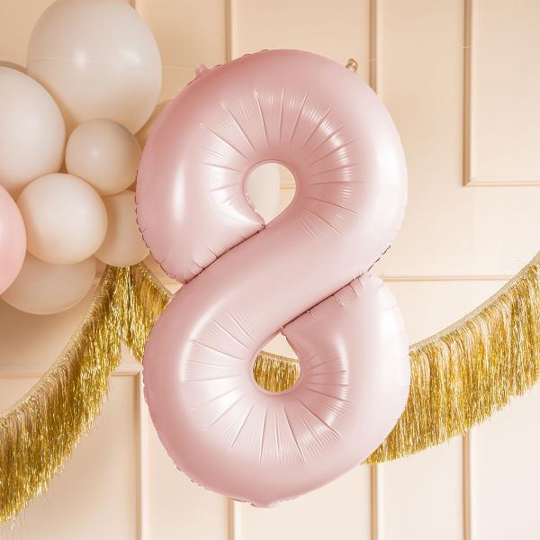 Numeroilmapallo Pastellipinkki