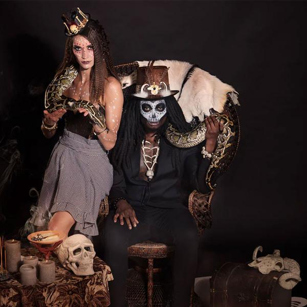 Korkea Hattu Voodoo Hiuksilla Ruskea