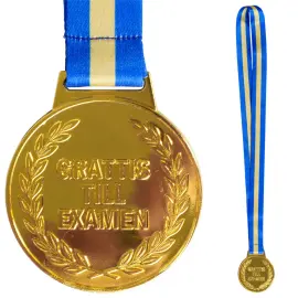 Kultamitali Nauhalla Grattis Till Examen 6,3 cm