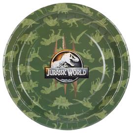 Jurassic World Pahvilautaset 23 cm 6 kpl