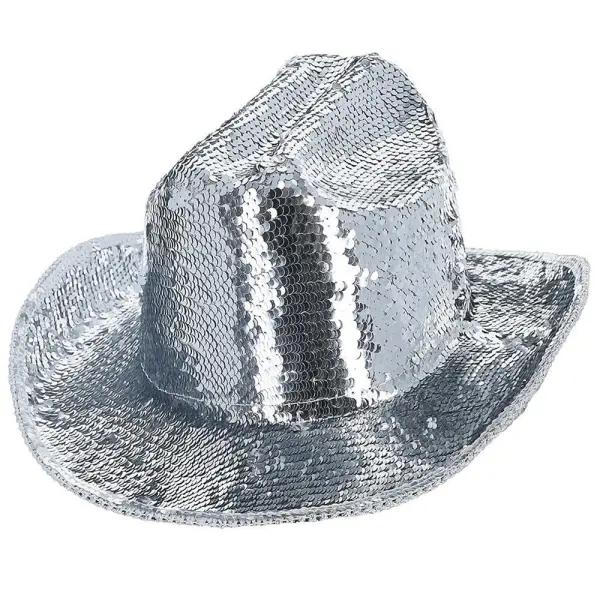 Cowboyhattu Paljetit Hopea