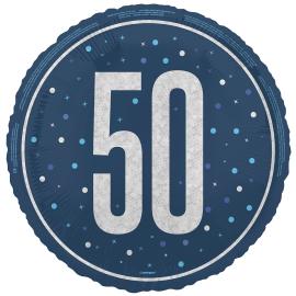 Py&ouml;re&auml; Folioilmapallo Numerolla 50 Tummansininen 45,7 cm