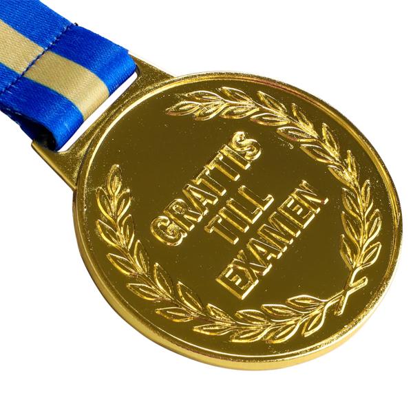 Kultamitali Nauhalla Grattis Till Examen 6,3 cm