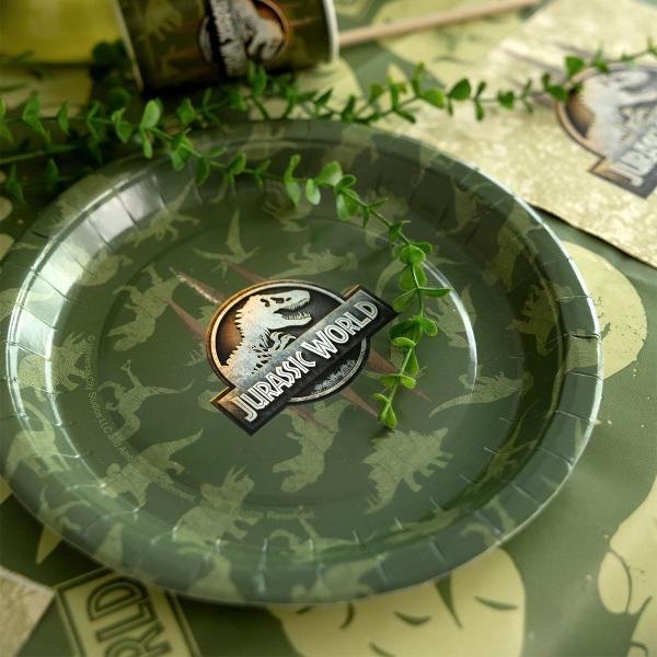 Jurassic World Pahvilautaset 23 cm 6 kpl