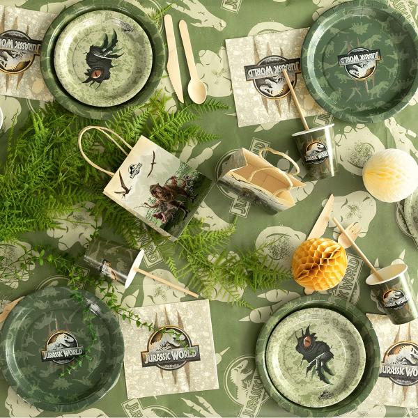 Jurassic World Pahvilautaset 23 cm 6 kpl