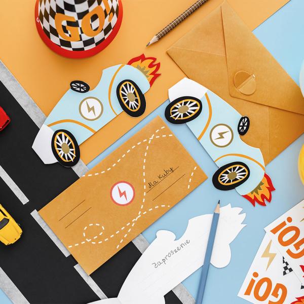 Kilpa-auto Kutsukortti Kirjekuorella 6 kpl