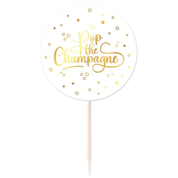 Cocktailtikut Pop the Champagne 25 kpl